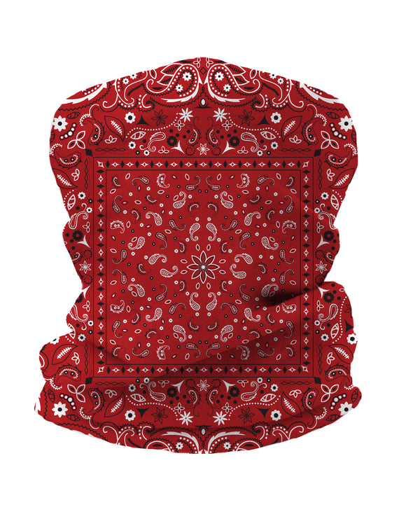 Red Lake Paisley Bandana | Gaiter Face Covering