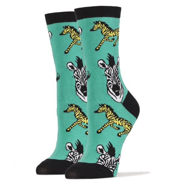 Its Zebras Socks | Novelty Crew Socks For Women
