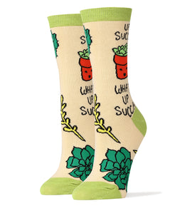 What Up Succa Socks | Novelty Crew Socks For Women