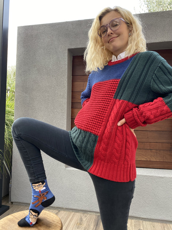 mr-bean-and-teddy-blue-womens-crew-socks-2-oooh-yeah-socks