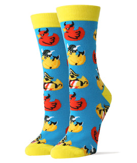Rub a Dub Socks | Novelty Crew Socks For Women