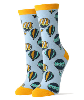 Hot Air Socks | Novelty Crew Socks For Women