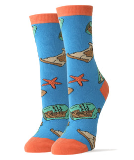 Message In A Bottle Socks | Novelty Socks For Women