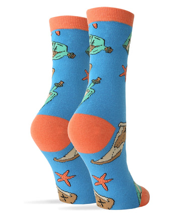 message-in-a-bottle-womens-crew-socks-2-oooh-yeah-socks